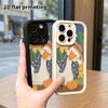 Чехол для телефона: 2D плоский дизайн, подходящий для защитного чехла iPhone 18 17 16 15 14 13 Pro, большая белая гусь в соломенной шляпе, идеальный Рождество и Хэллоуин holid