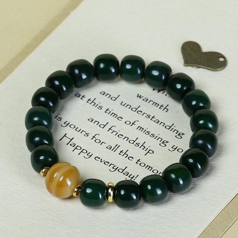 Wholesale New Style Simple Bodhi Root Prayer Beads Bracelet, Scenic Spot Same Style, Old-Shape Beads, Fresh and Elegant Minimalist Hand Jewelry