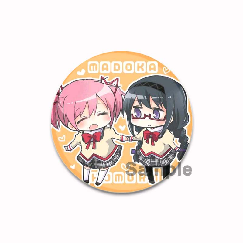 32/44/58 мм Puella Magi Madok Magica Pins Милая аниме-фигурка Akemi Homura Kaname Madoka Брошь Значок Рюкзак Обувь Ювелирные изделия Аксессуары