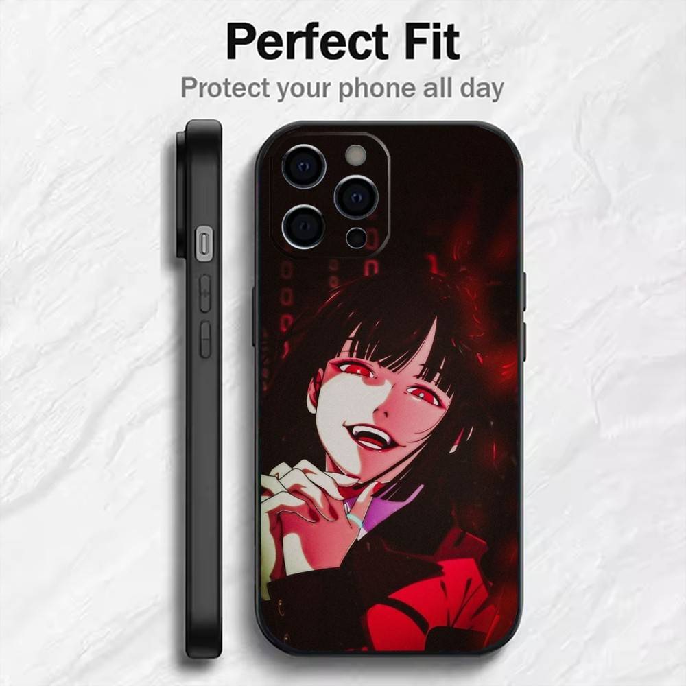 K-Kakegurui Y-Yumeko Чехол для телефона для iPhone 17, 16, 15, 14, 13, 12 Plus, Max Мягкий силиконовый черный чехол