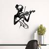 Violinist Female Silhouette Art Wall Hanging Handcrafted Decorative Elegant 10.2x11.8inch Sturdy for