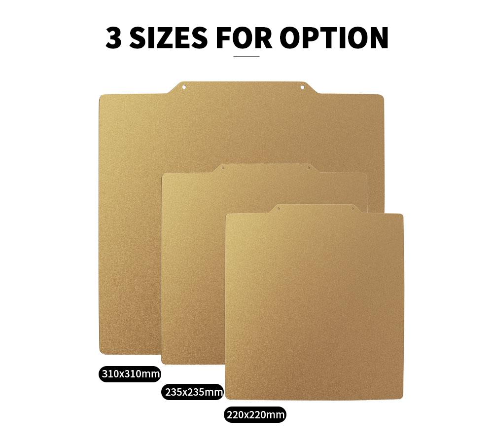 310x310 мм Двухсторонняя поверхность PEI Съемная гибкая пружинная стальная опорная плита и магнитная