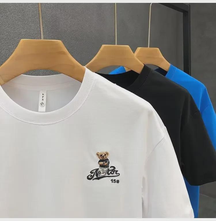 2023 Мужская облегающая футболка с принтом медведя