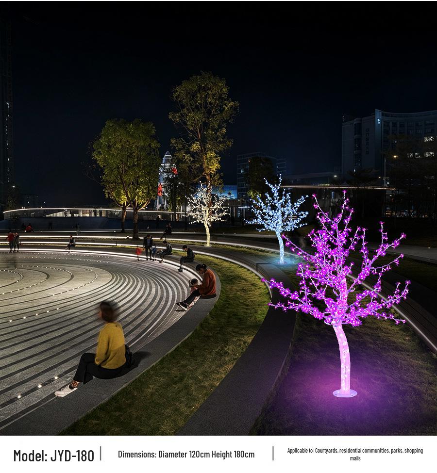 Rainproof LED Festival Landscape Lamp: 1.2m-2.5m Crystal Tree for Outdoor Decoration
