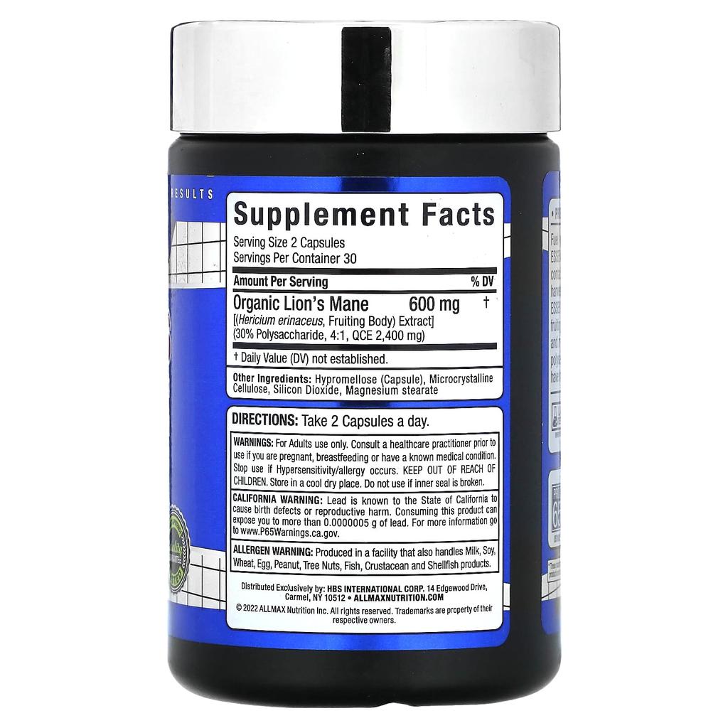 Essentials, Deer Antler Mushroom, Veggie Capsules 60 (300Mg per Capsule)