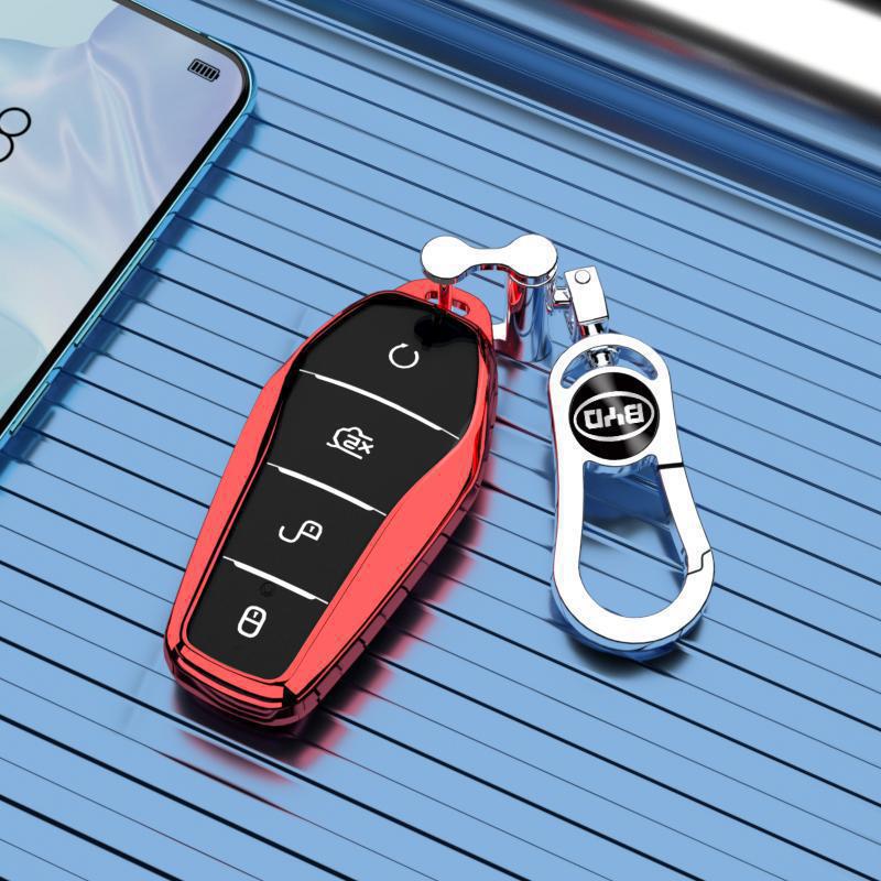 BYD Qin EV Key Cover: Full-Coverage Shell with Buckle Chain for 450 Version, New Energy Vehicles, Unisex.