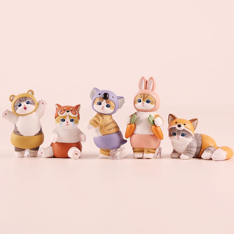 Cat Cos Animal Panda Rabbit Action Figure Toy Decoration Ornaments Xmas Gift