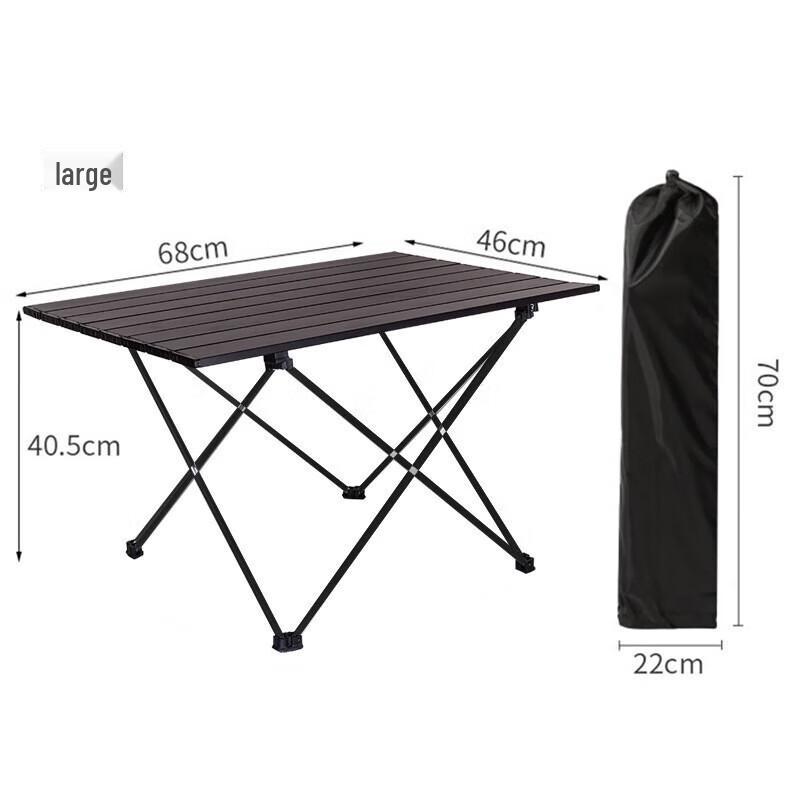 Outdoor Camping Aluminum Alloy Roll-Up Folding Table