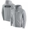 Mens NFL Zip-Up Hooded Sweatshirt Sports Loose Fit Plus Size Top