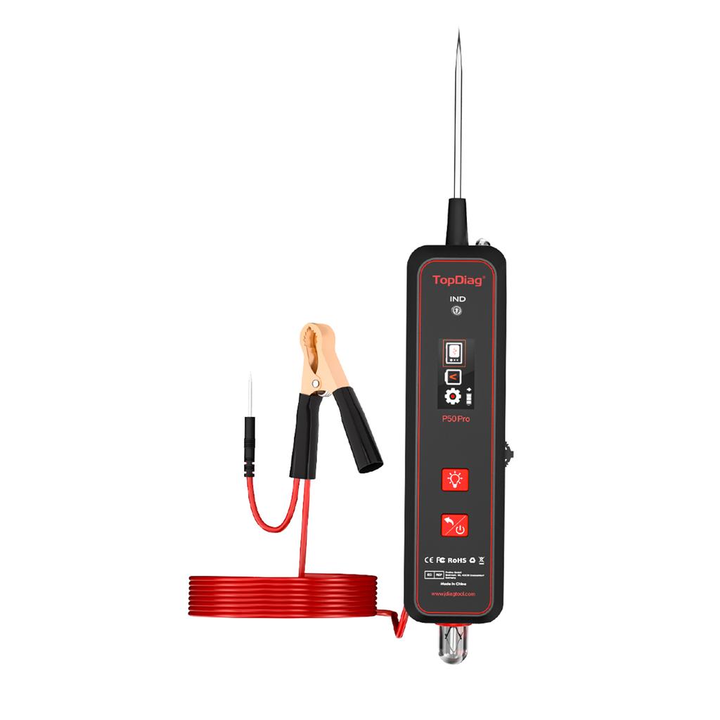 TopDiag P50pro Automotive Circuit Tester Power Circuit Probe Tester Mini Oscilloscope Signal AC DC