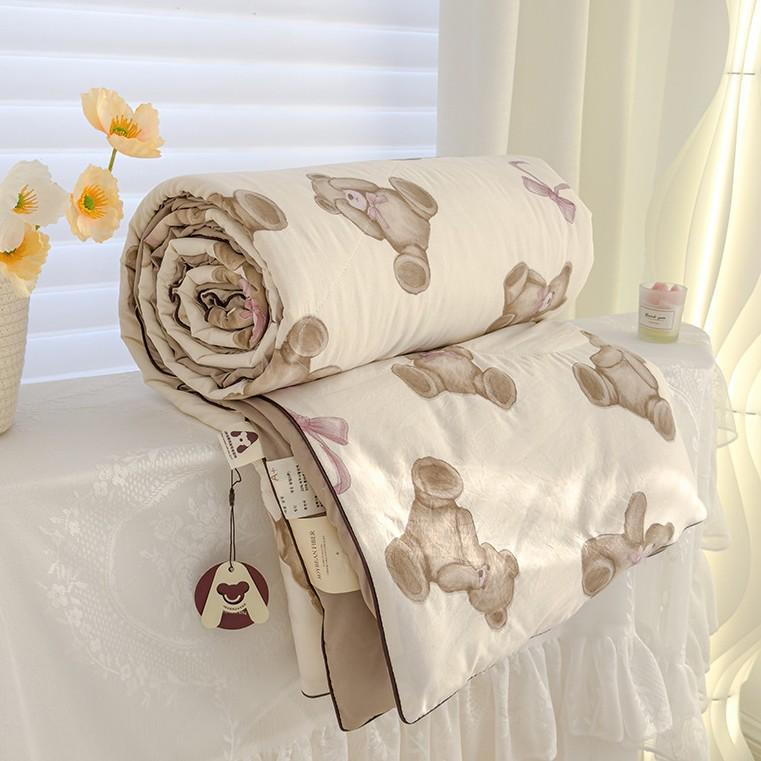 Хлопковое одеяло из марли класса А с соевым волокном - Двухслойное, летнее, прохладное, машинная стирка