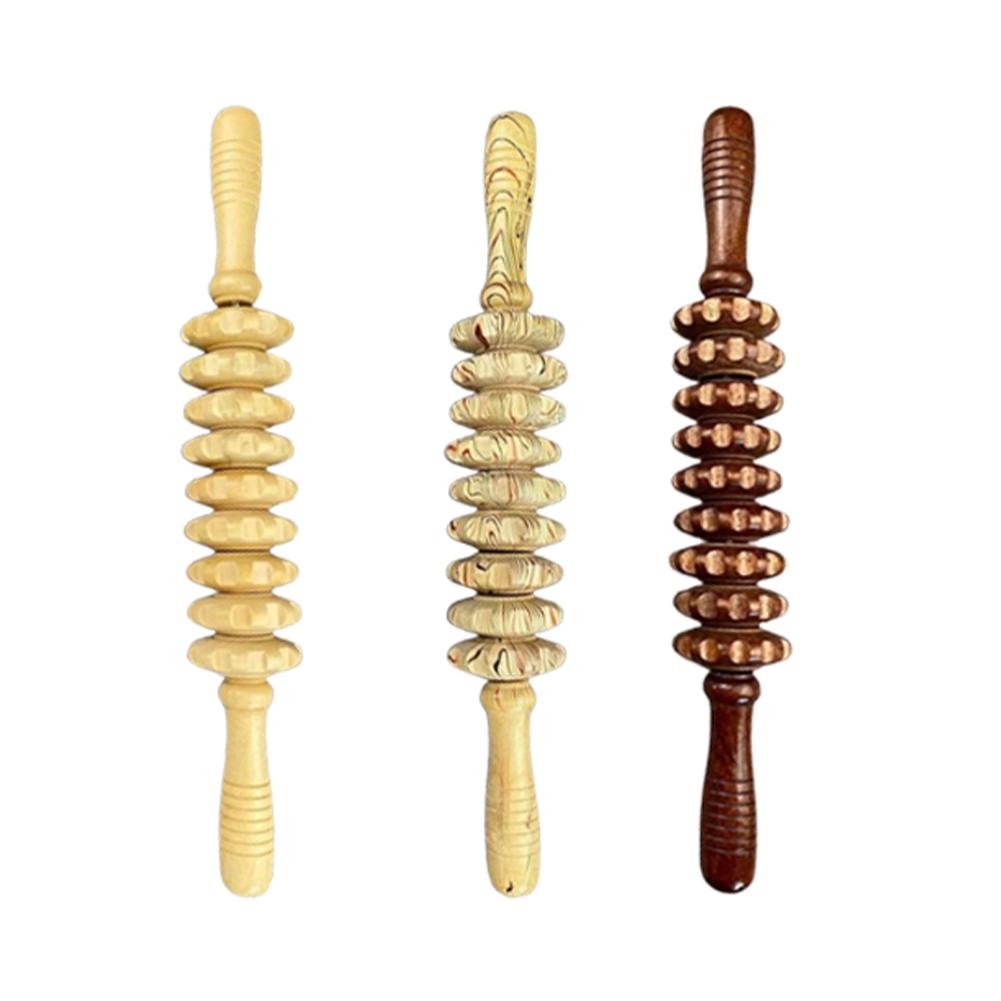 9/12 роликов деревянный массажер для живота ручной роликовый палочка триггерная точка деревянные ручные массажные инструменты для антицеллюлитного тела облегчение мышечной боли