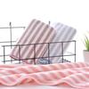 Soft Absorbent Warp-Knit Coral Fleece Towel with Thin Stripes - Thickened Face Wash Towel with Customizable Logo