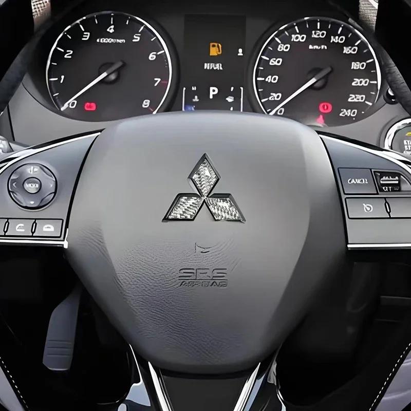 Car Steering Wheel Center Emblem Epoxy Decal for Mitsubishi Lancer EX Outlander Pajero ASX Eclipse Cross Ralliart Interior