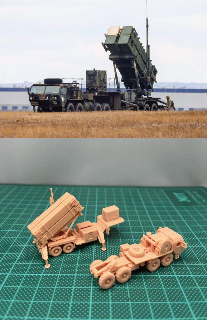 1/144 США MIM-104F Пусковая установка ракет ПВО Patriot (ПАК-3) Комплект смолы