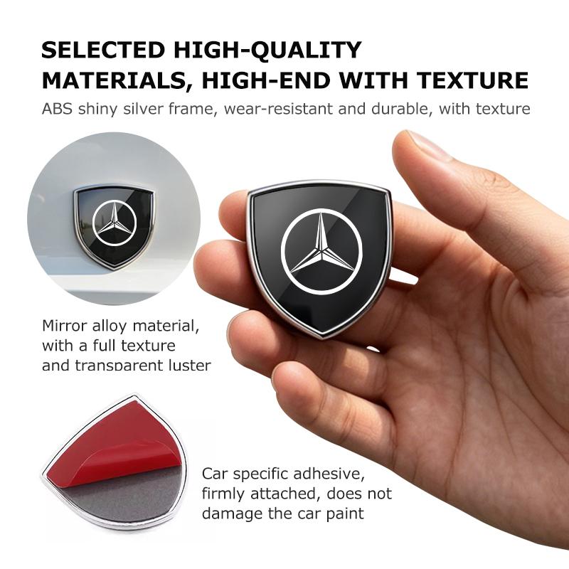 Car Alloy Sticker Shield Styling Emblem Accessories For Benz AMG VIANO GLB GLC GLE GLK W108 W124 W126 W169 W176 AM0