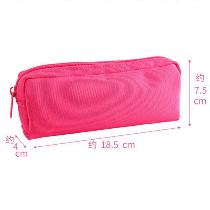 Лаконичный однотонный черный пенал на молнии большой пенал косметичка школьные канцелярские принадлежности