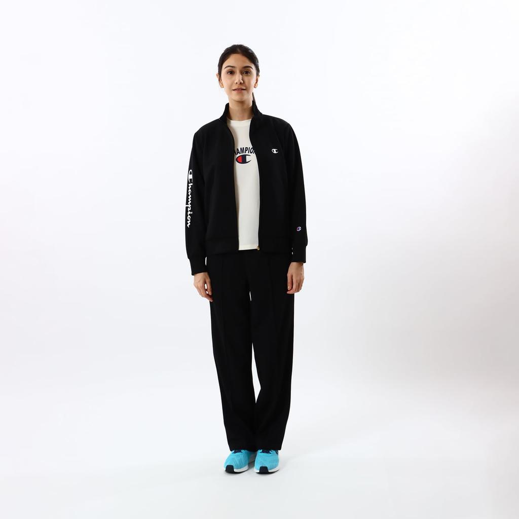 Куртка Быстросохнущая с Логотипом Script на Молнии Спортивная Черная L [Champion] Женская CW-YSE01