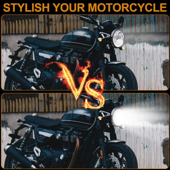 5.75 Inch Led Motorcycle Headlights Round Sealed Beam IP67 Waterproof 6000K/3000K Replacement