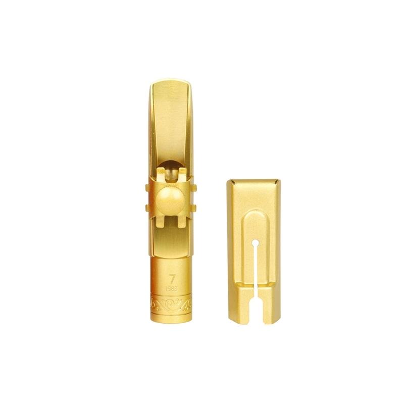 Brass Sax Mouthpieces 5C/6C/7C/8C/9C for Saxophone Professional & Beginner Metal Tenors Saxophone Mouthpiece with Caps