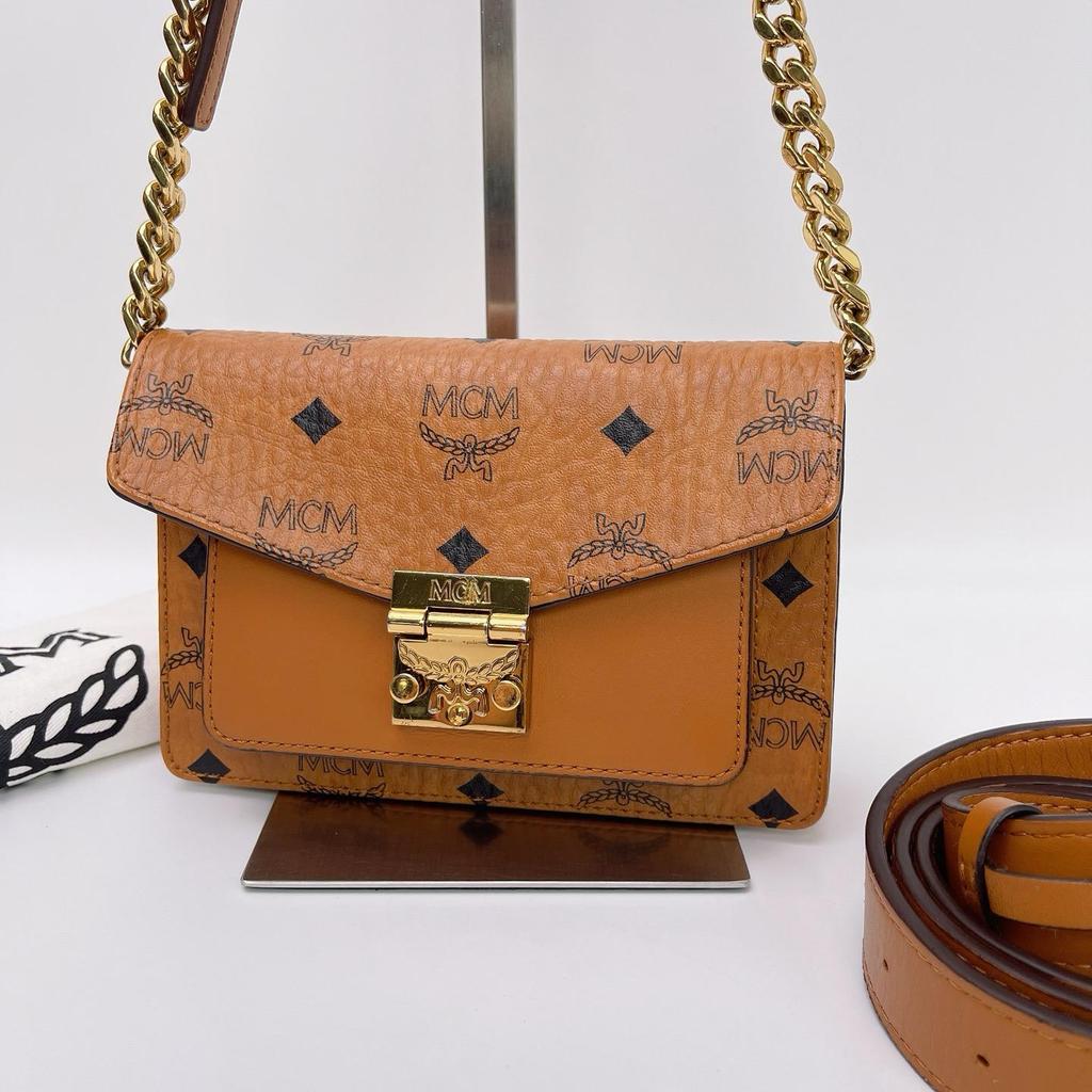 [Pre-Owned] Patricia Visetos Monogram Metal Chain Mini Waist Bag - Very Good #1PBKQZ4