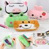 Plush Animal Shape Plush Pencil Case Kawaii Student Pencil Box Cartoon Stationery Storage Bag