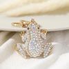 Creative Frog Pendant Keychain Sparkling Rhinestones Inlaid Car Keyring Backpack Bag Charm Keychain Accessories
