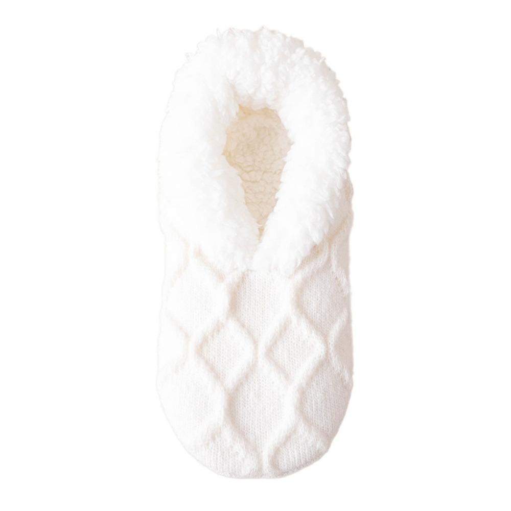 Silica Gel Thicken Velvet Socks Patchwork Sleeping Socks Cute Fleece Socks Women  Fall/Winter