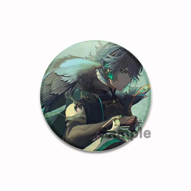 32/44/58 мм значок Genshin Impact, броши ручной работы на одежду, рюкзак, аксессуары для косплея, брошь Alhaitham, мультяшные значки на лацкан, подарки
