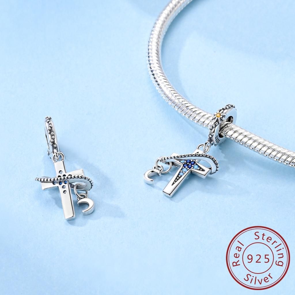 Copper Charm Cross Pet Leopard Beads Fit Original Bracelet Pendant Making For Woman Jewelry