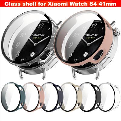 Чехол из ПК + закаленного стекла для смарт-часов Xiaomi Watch S4 41 мм, Полное покрытие, жесткий чехол для Mi watch s4, аксессуары