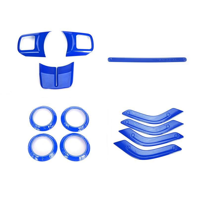 JIDIXIAN накладка на рулевое колесо автомобиля, вентиляционная крышка для кондиционера, декоративные аксессуары для дверных ручек для Jeep Wrangler JK