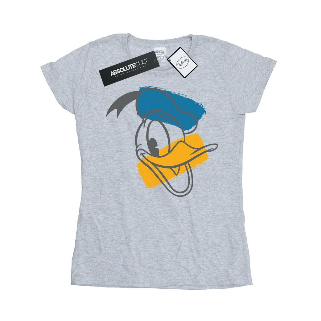 Disney Womens/Ladies Donald Duck Head Cotton T-Shirt