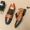 Fashion Casual Business Dress Shoes PU Splicing Lace Up Business Office Derby Shoes Italian High-quality ShoMen Es Size 38-46 Men Shoes