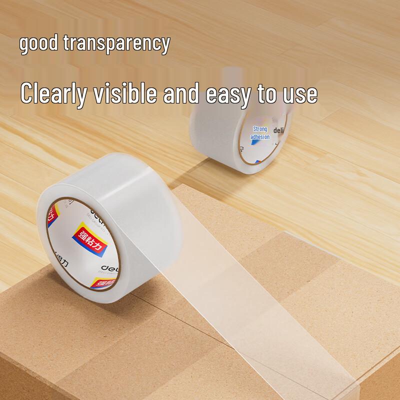 Deli 30332 Clear Packaging Tape (6 Rolls)