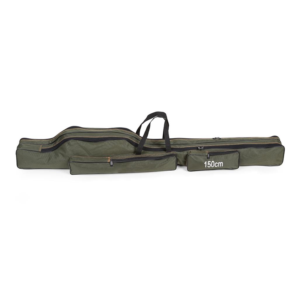 Portable Folding Fishing Rod Carrier Canvas Fishing Pole Tools Storage Bag Case Fishing Gear Tackle
