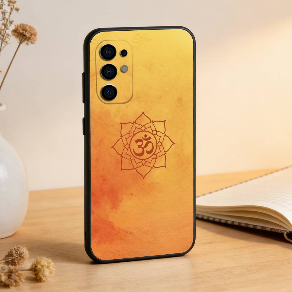 Спортивный чехол для телефона A-Aum Om Yoga для Samsung S25, S24, S21, S22, S23, S30, Ultra, S20, Plus, Fe, Мягкий силиконовый черный чехол