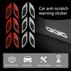 6pcs Car 3D Reflective Carbon Fiber Sticker Fashion Car Styling Reflective Strips Night Safety Warning Auto Exterior Accessories
