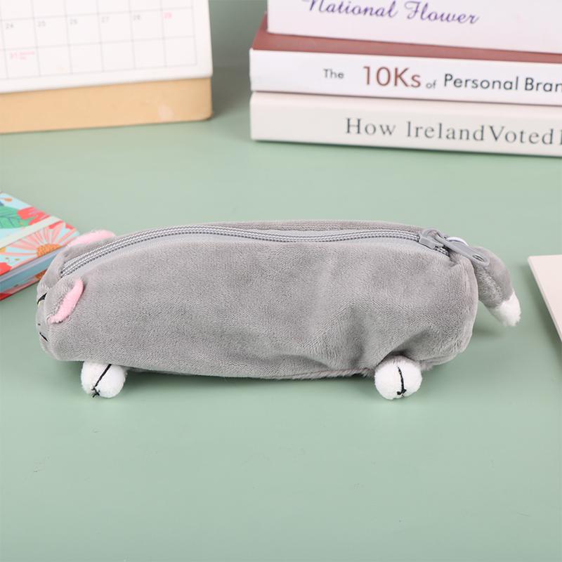 Мультяшный пенал для кота Тома, косметичка, сумка для хранения, милый плюшевый чехол для ручек, большая вместимость, школьные принадлежности, канцелярский ящик для хранения