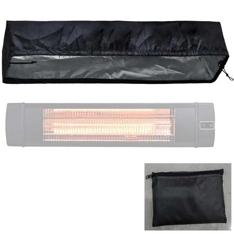 Waterproof Black Wall Mounted Patio Heater Cover Rectangular Infrared Heater Protector 420D Oxford Cloth Courtyard Heater Cover