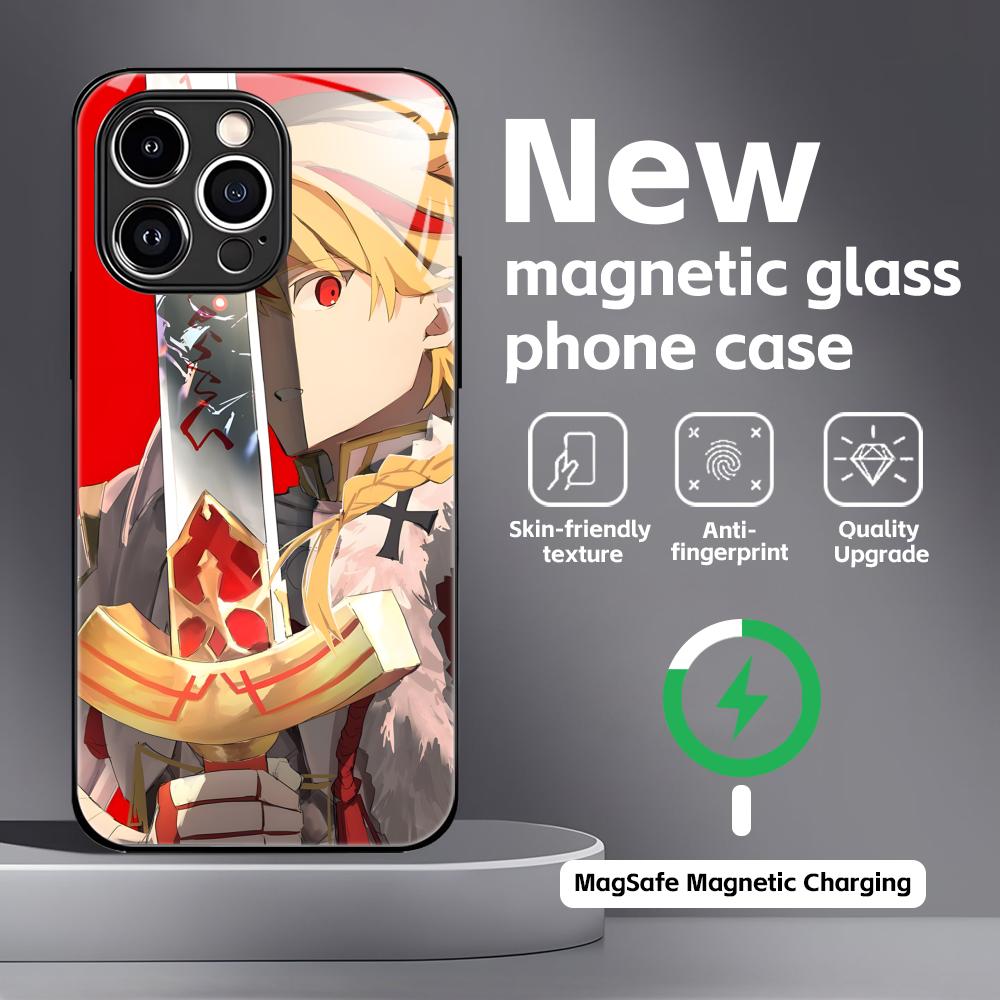 Fate strange Fake Phone Case For iPhone17 16 15 14 13 12 11 X XR XS 8 Plus Mini Pro Max Glass Magnetic Case