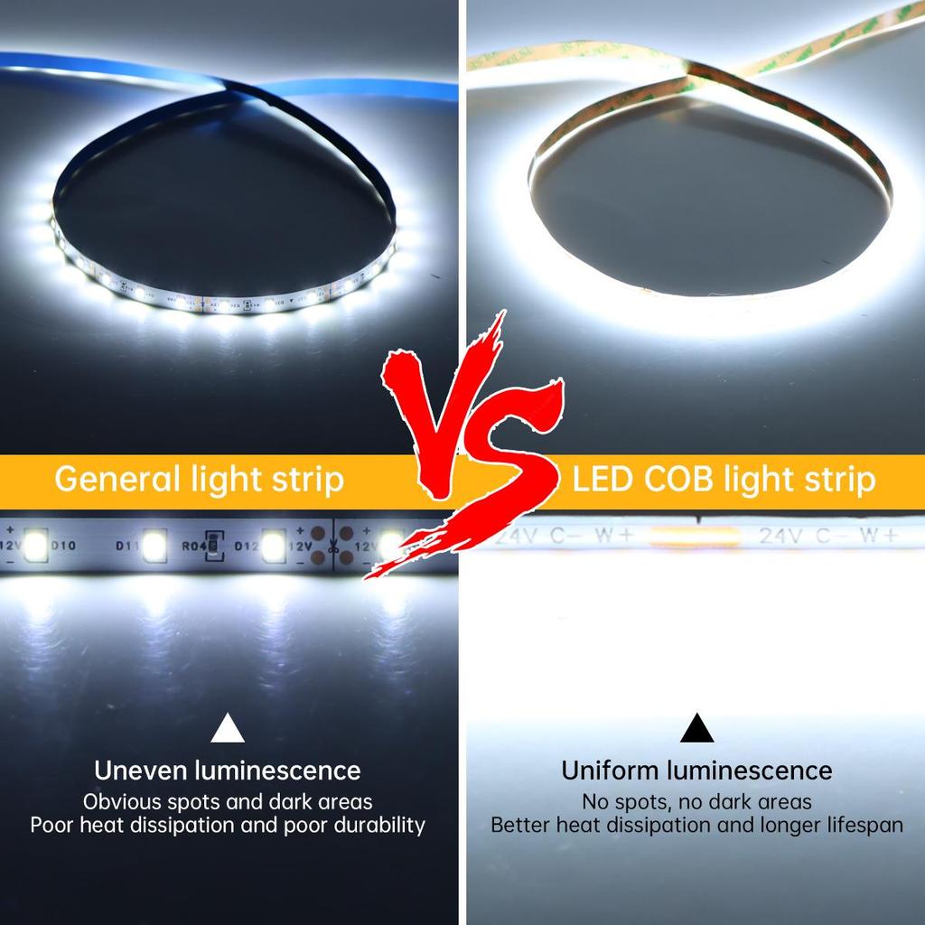 Беспроводное управление по Bluetooth через приложение Светодиодная лента под шкаф CCT 2700K-6500K Цветовая температура Диммируемая COB светодиодная лента для кухни