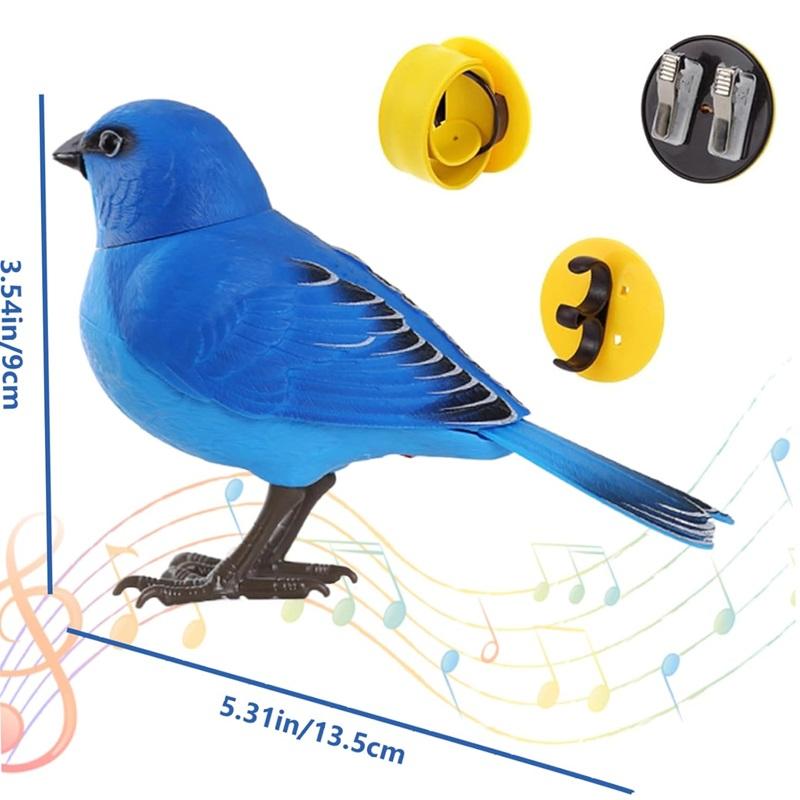 Игрушка-симулятор птицы на батарейках, поющие птицы, активируемые звуком и движением, с подвижной мышью и головой, игрушки для детского садового декора