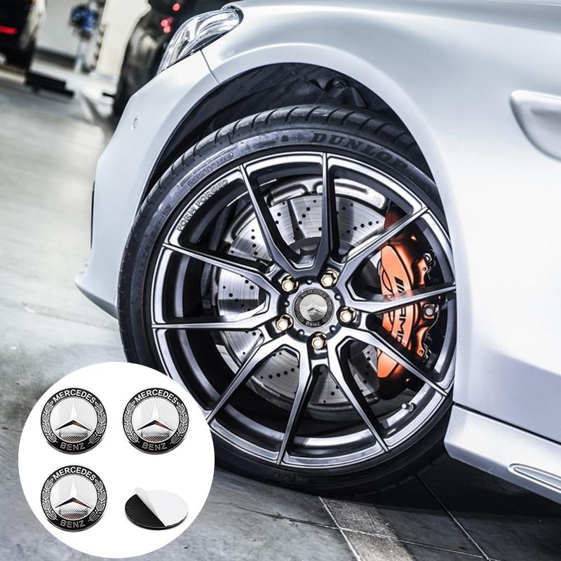 4Pcs 56mm 60mm 65MM Car Wheel Hub Cap Center Sticker Emblem Badge Decal Accessory For Mercedes Benz AMG class W205 W203 GLC W206