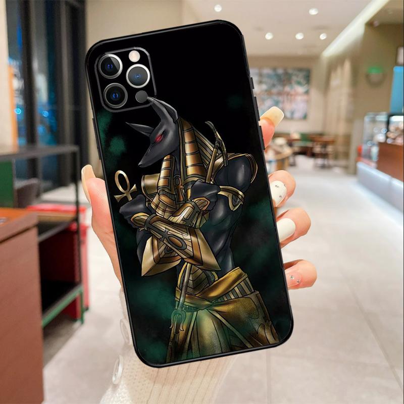 Чехол для телефона Древнеегипетский бог Анубис Для iPhone 16 15 14 11 12 13 17 Pro Max mini 15 Plus 16e 17 Air Защитная крышка