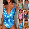 Women's Summer Casual Fashion Sexy Printed V-neck Bikini Beach Swimwear