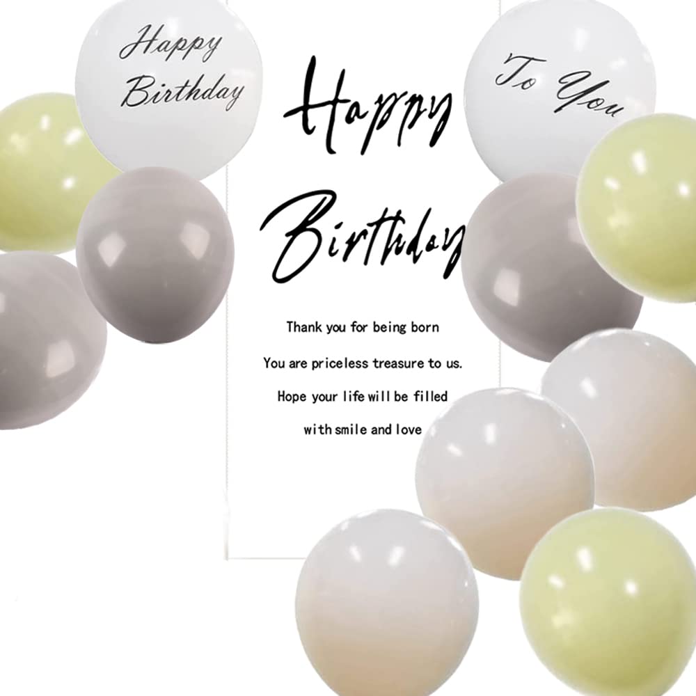 ZEZYXUFM День рождения Декоративный гобелен Тонкий Принт День рождения Гобелен День рождения С Днем Рождения Воздушный шар Макарон Телесного Цвета Воздушный шар Набор Подходящих