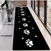 Современный Минималистичный Коврик-Дорожка с Черным Принтом Лап Нескользящий Ковер для Прихожей Домашний Декор Мягкий Коврик для Прихожей Гостиной Спальни