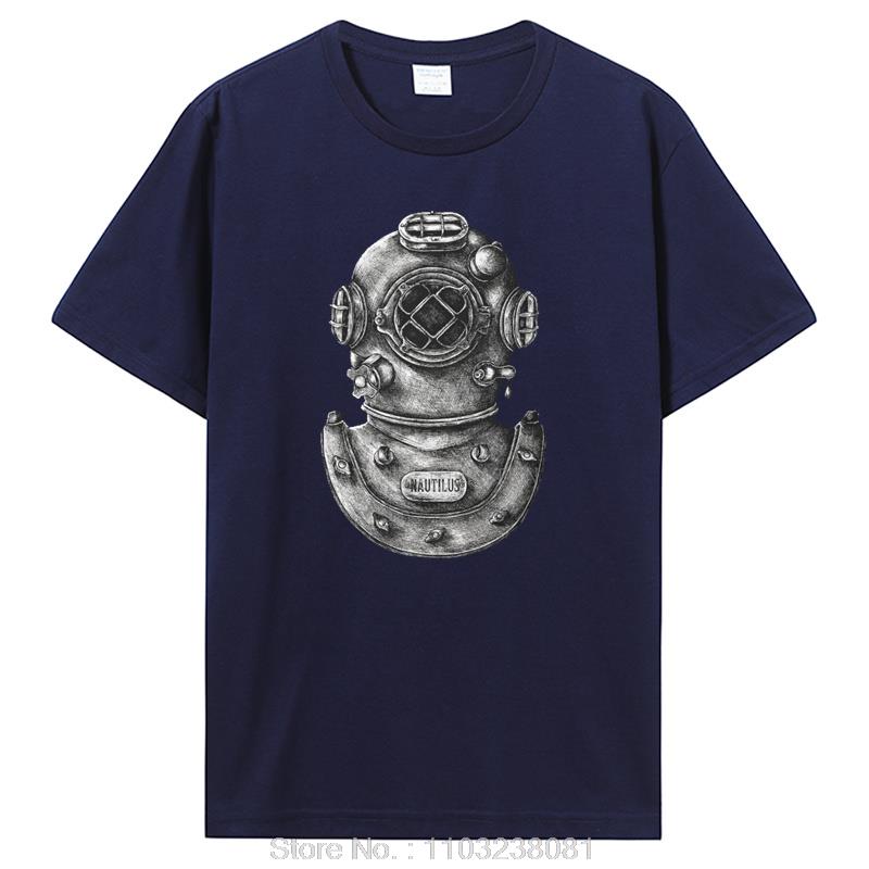Dive Scuba Diving TShirt For Unisex Helmet Soft Summer Tee Cotton T Shirt High Quality Streetwear