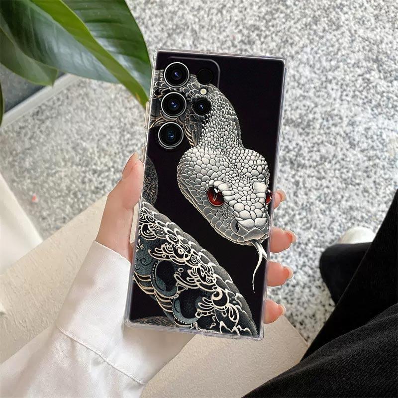 Змеи и Женщины Прозрачный Чехол Для Samsung Galaxy S26 S25 S24 S23 Ultra S20 S21 FE S22 Plus S26Ultra S25FE Мягкий Силиконовый Чехол Для Телефона
